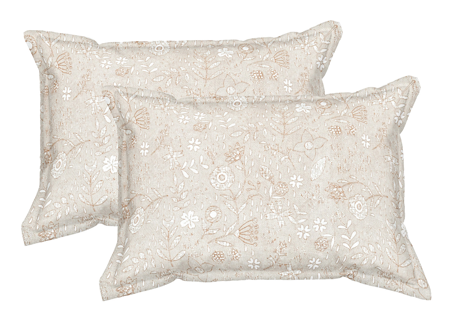 Elegant Reversible Cream & White 100% Cotton King Size Bedsheet.