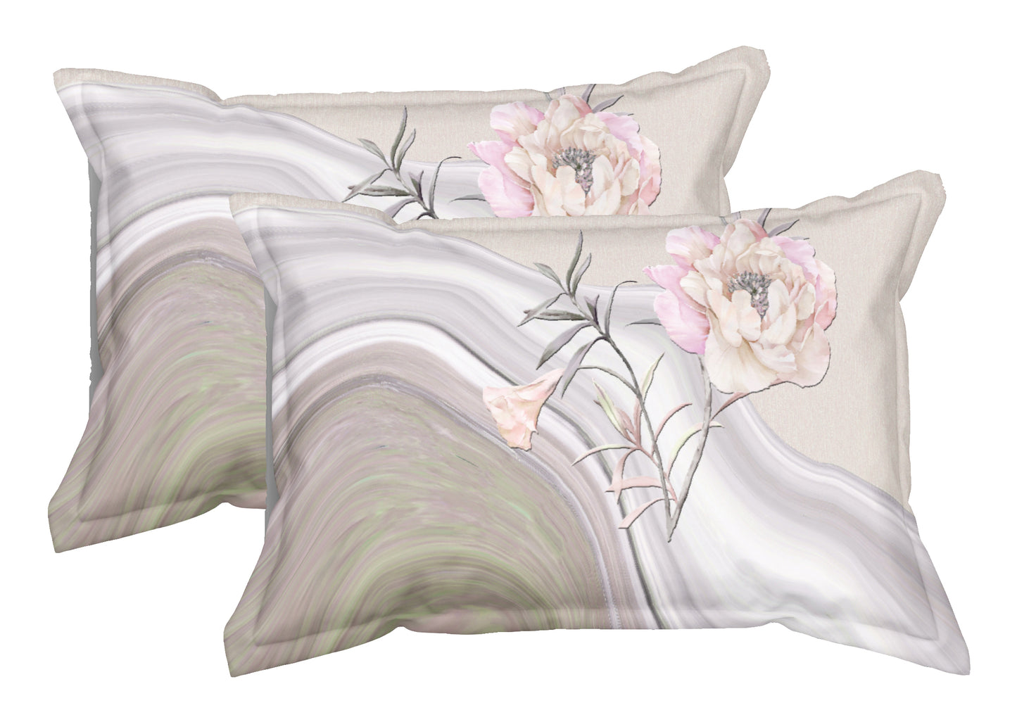 Pink Floral Dream 100% Cotton King Size Bedsheet.