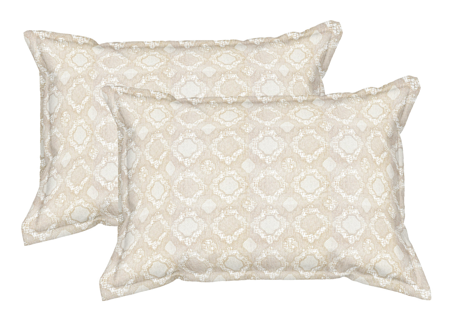 Elegant Reversible Cream & White 100% Cotton King Size Bedsheet.