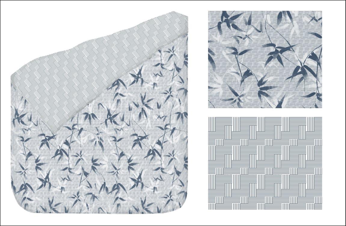 Leave Pattern 100% Cotton Reversible AC Dohar | Single Bed