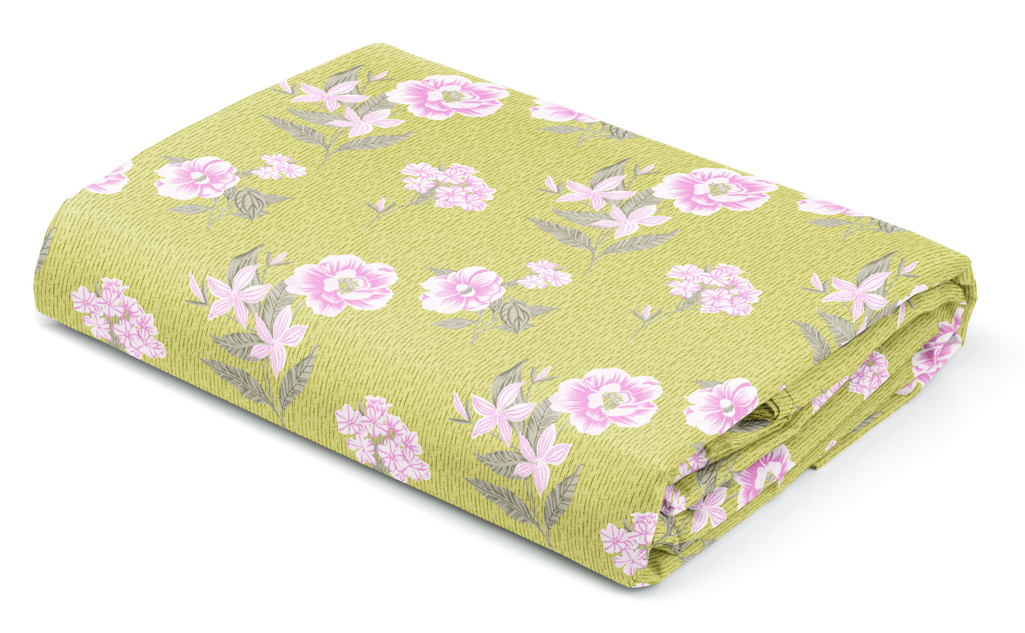 Green Blossoms | 144 TC | Double Size Bedsheet