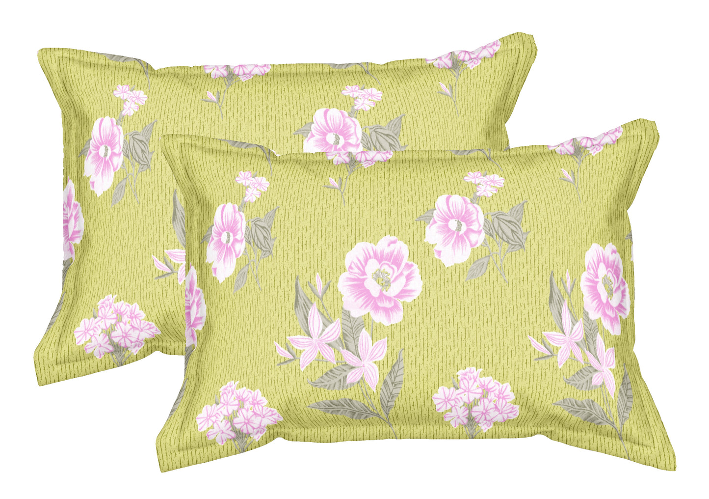 Green Blossoms | 144 TC | Double Size Bedsheet