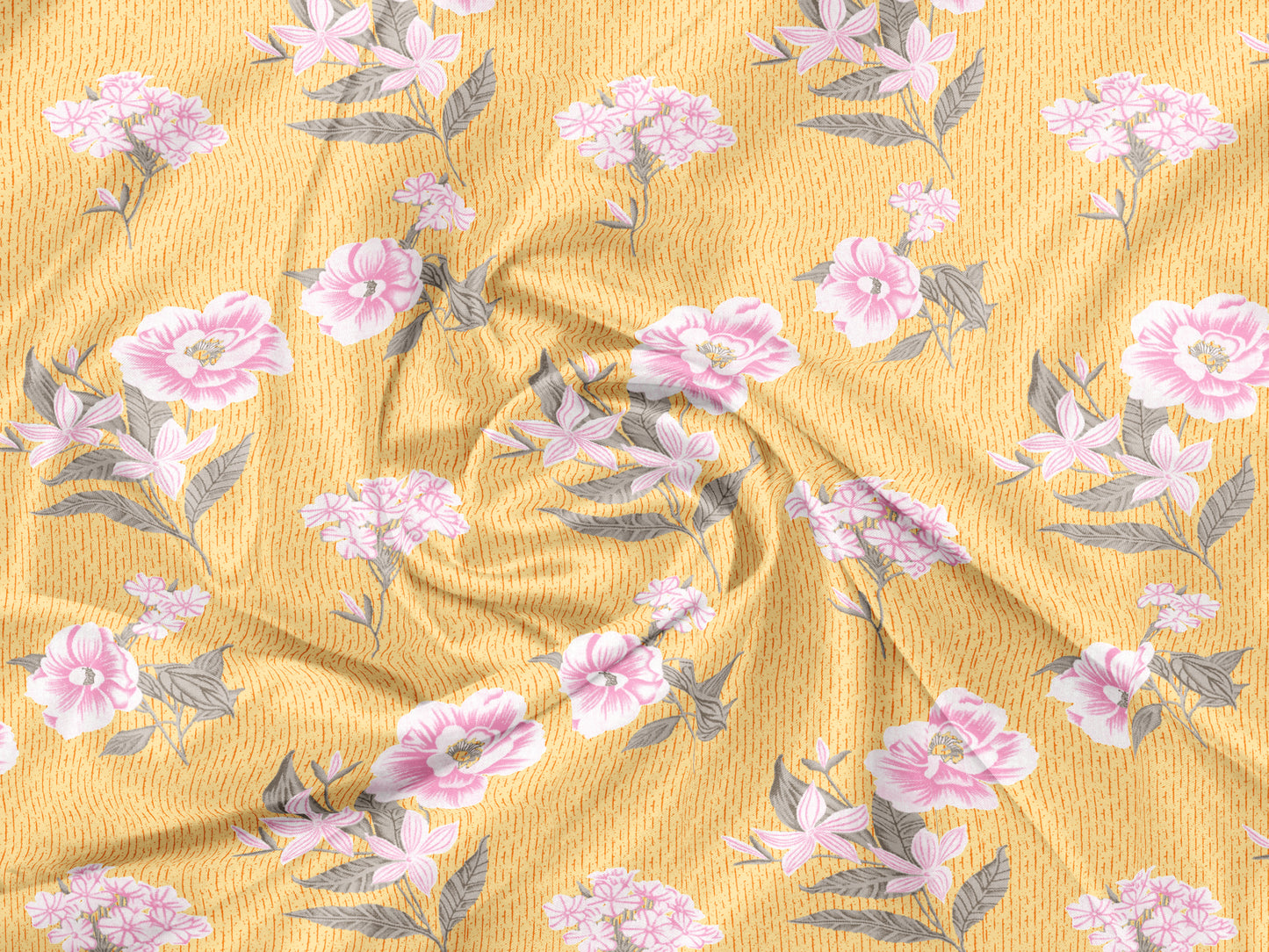 Yellow Blossoms | 144 TC | Double Size Bedsheet
