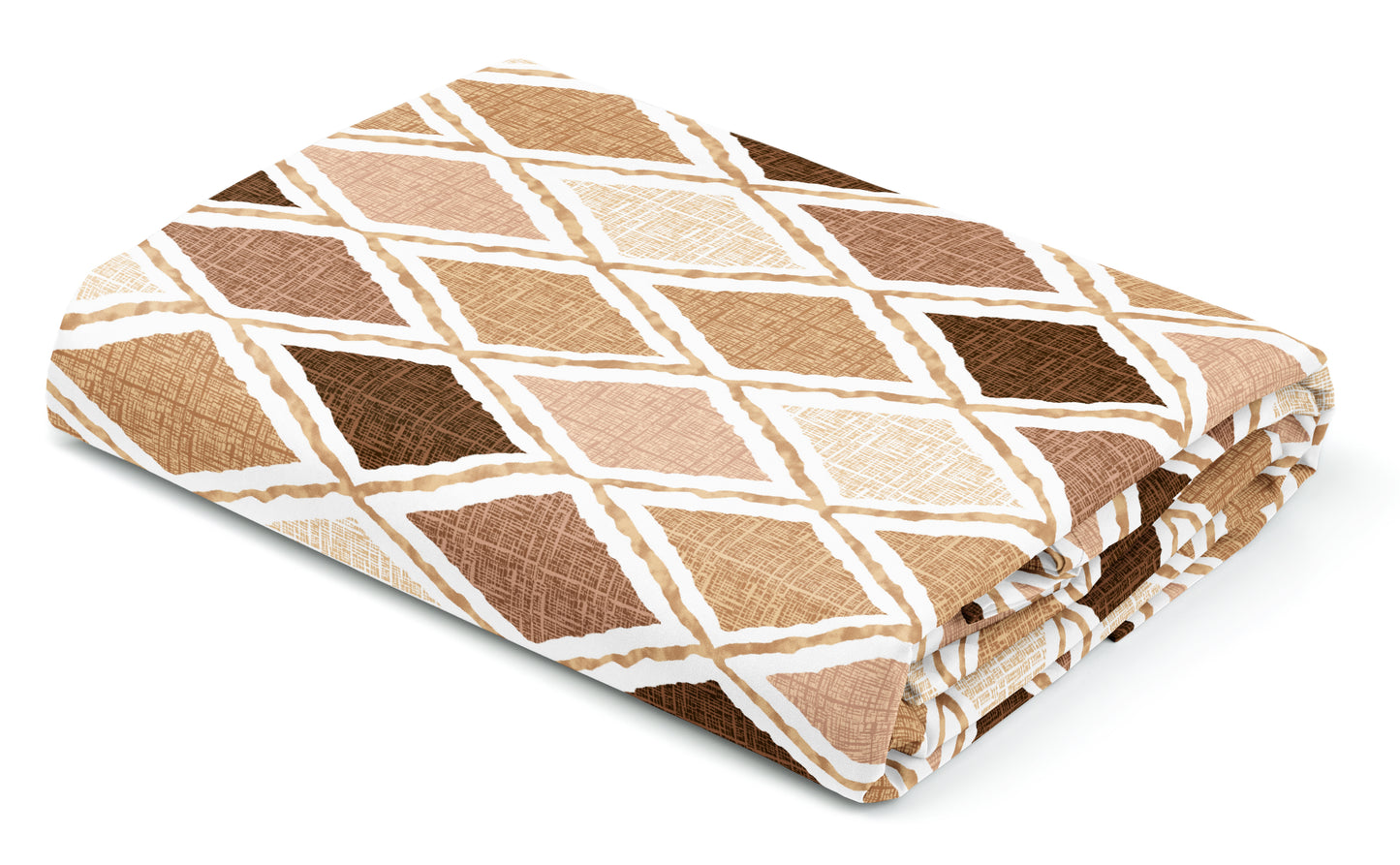 Coffee Plaid | 186 TC | King Size Bedsheet