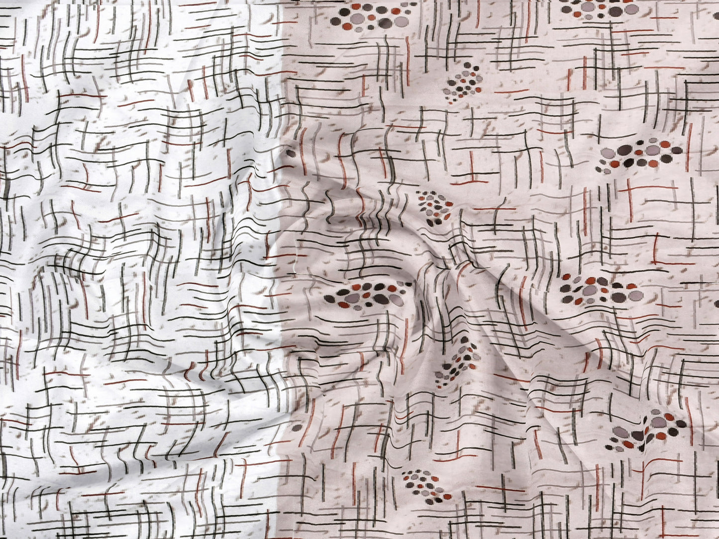 Pestal Pink Wave Dual Color | 186 TC | King Size Bedsheet