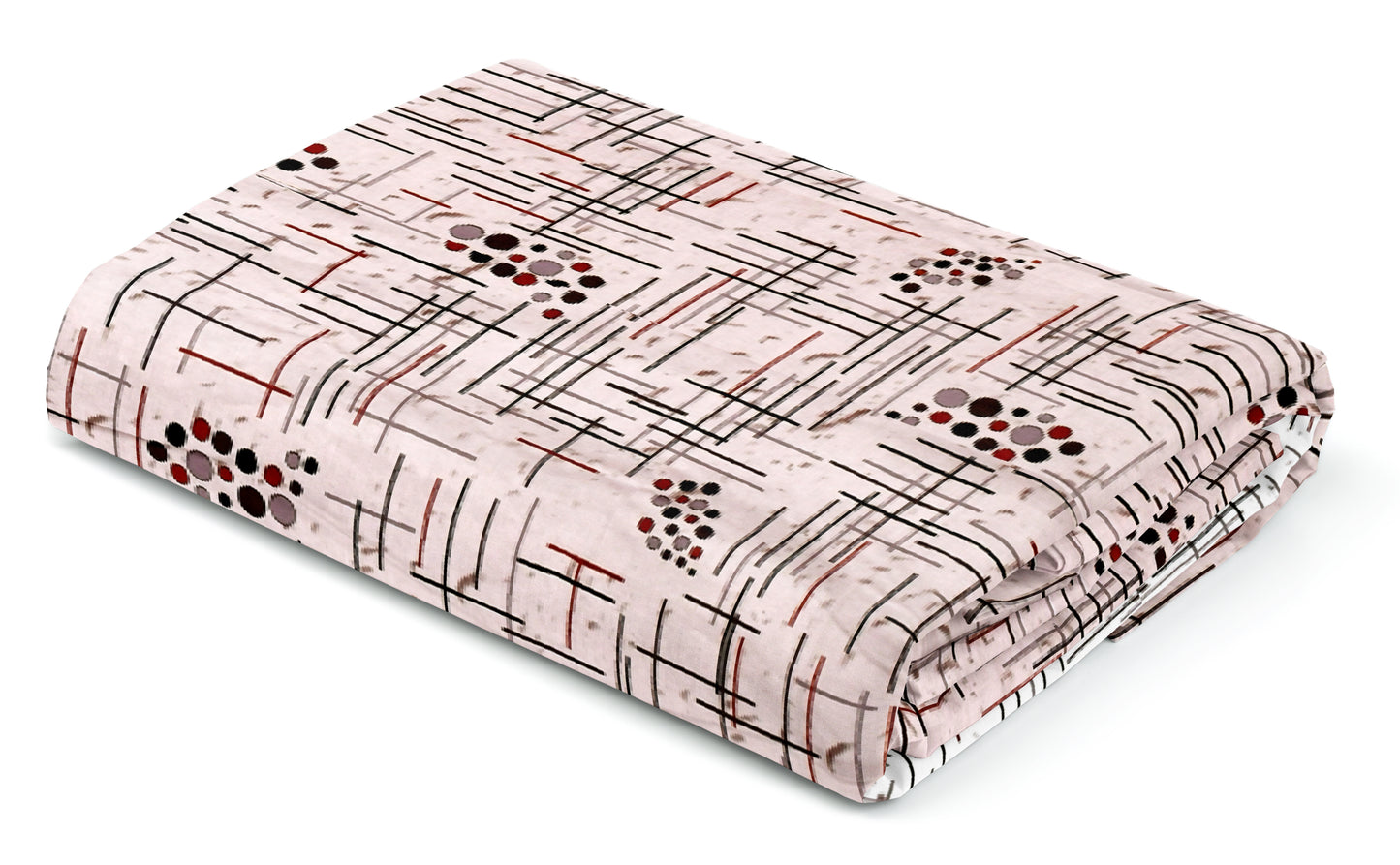 Pestal Pink Wave Dual Color | 186 TC | King Size Bedsheet