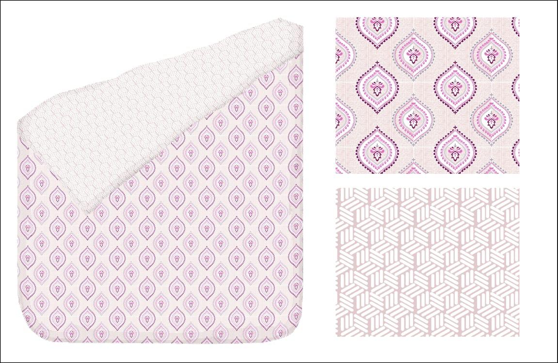 Soft & Beautiful Reversible AC Dohar | Double Bed | 100% Cotton | Pink