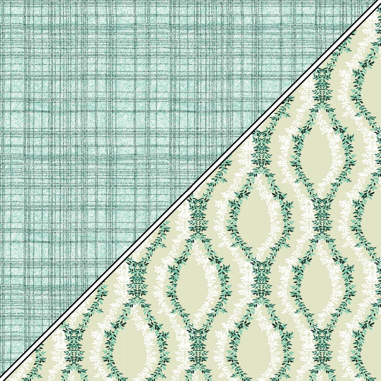 Forest Wave Pattern 100% Cotton Reversible AC Dohar | Single Bed
