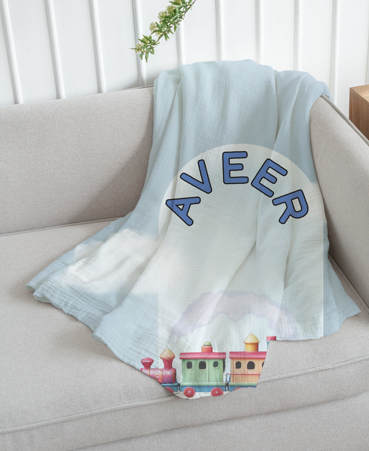 Train Transport theme blanket