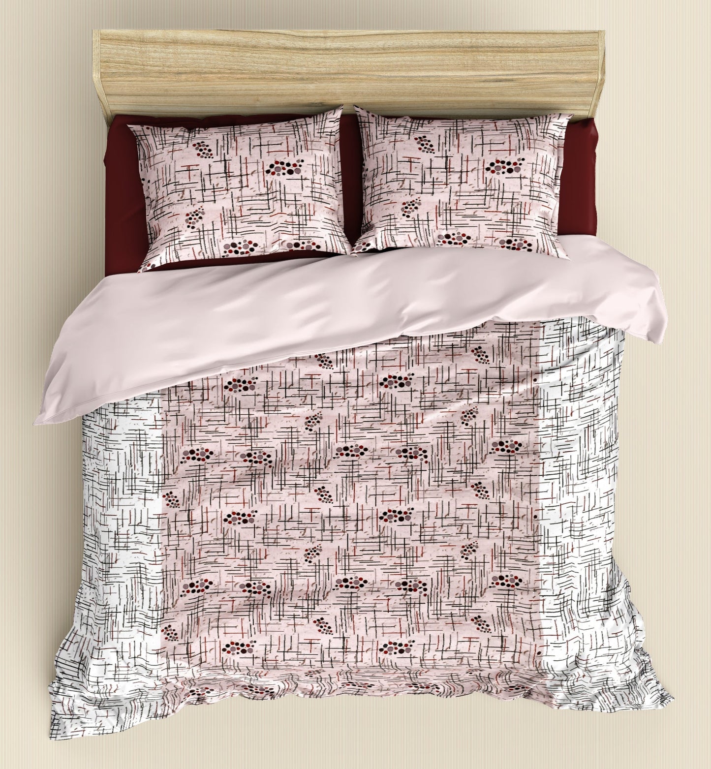Pink Bedsheet|Dohar Combo