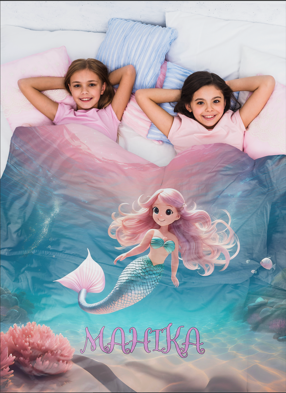 Cute Mermaid Theme Blanket