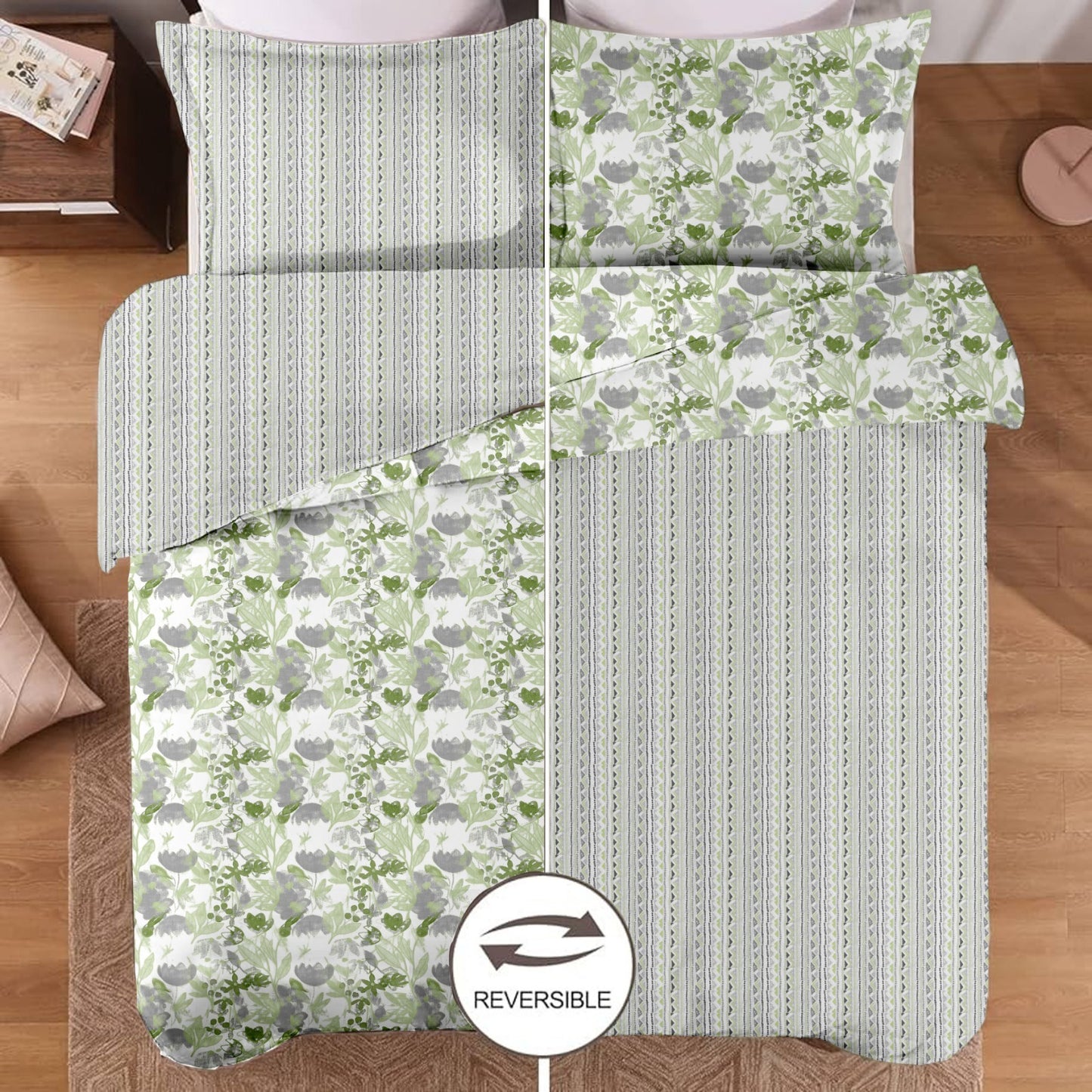 Broad Border Forest Print 100% Cotton Reversible AC Dohar
