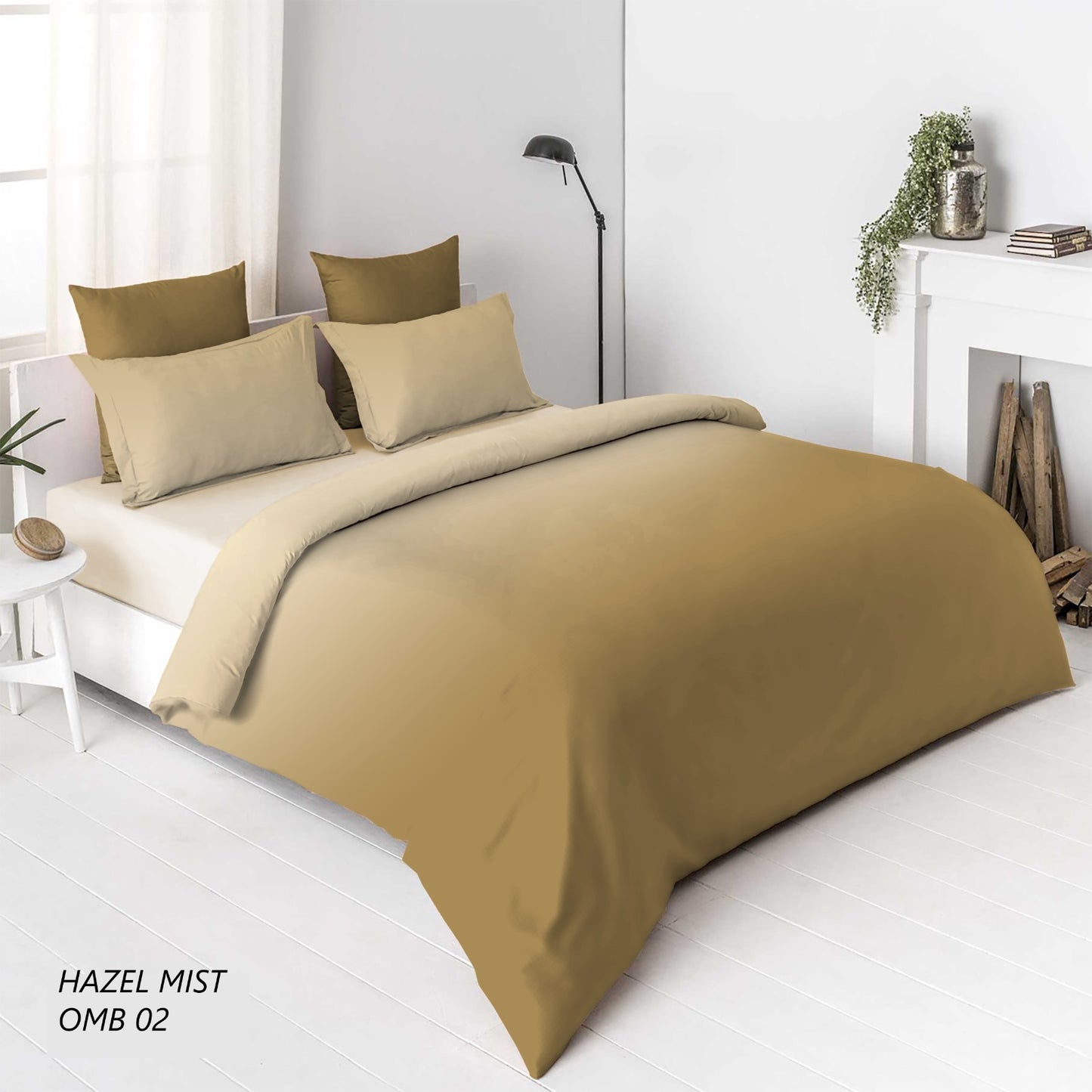 Ombre Hazel Mist | 210 TC | King Bedsheet