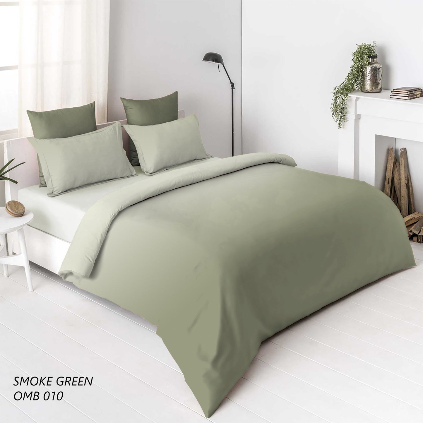 Ombre Smoke Green | 210 TC | King Bedsheet