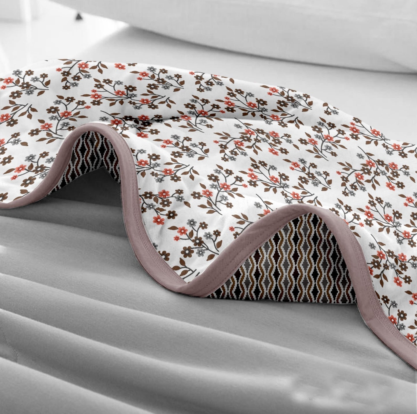 Flower Fun 100% Cotton Reversible AC Dohar