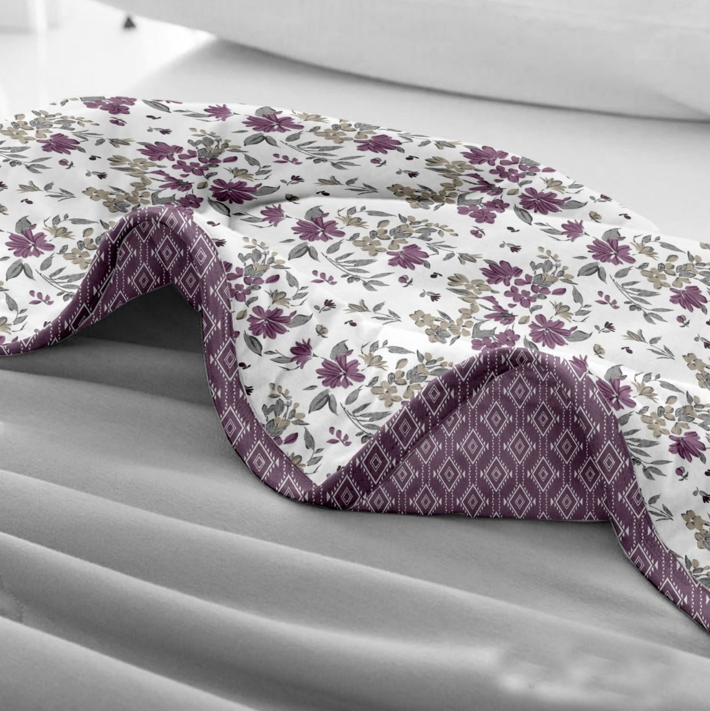 Haze Purple 100% Cotton Reversible AC Dohar