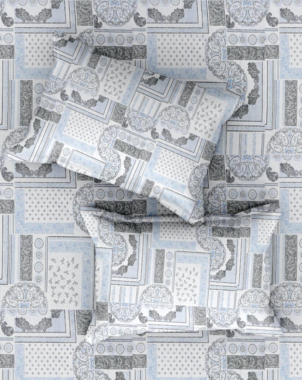 Blast of Blue Grey | 186 TC | Queen size