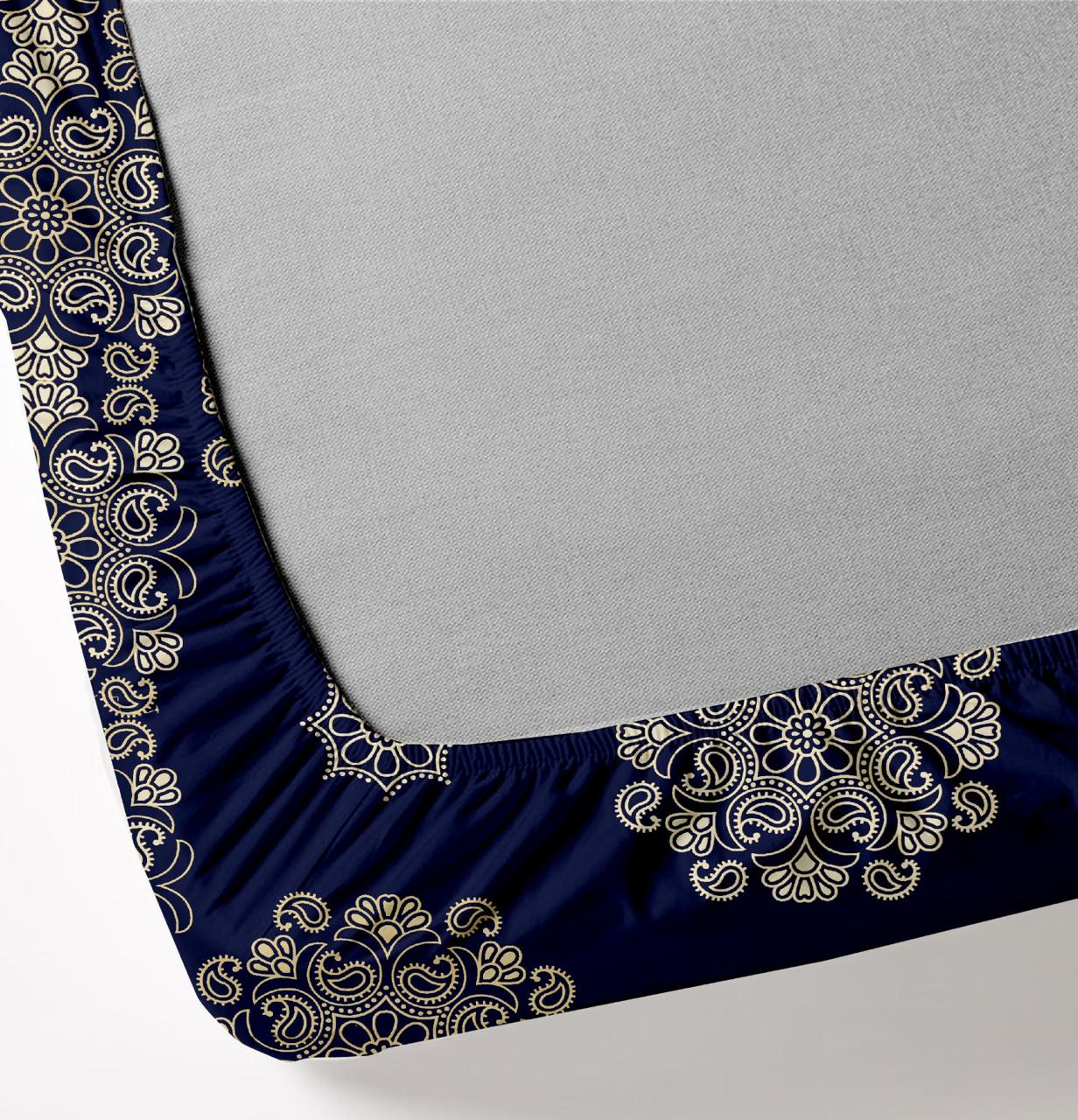 Royal Blue Legend Print | 186 TC | Queen size