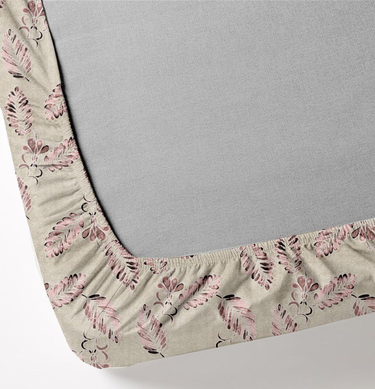 Coffee Leaves Print | 186 TC | Queen size