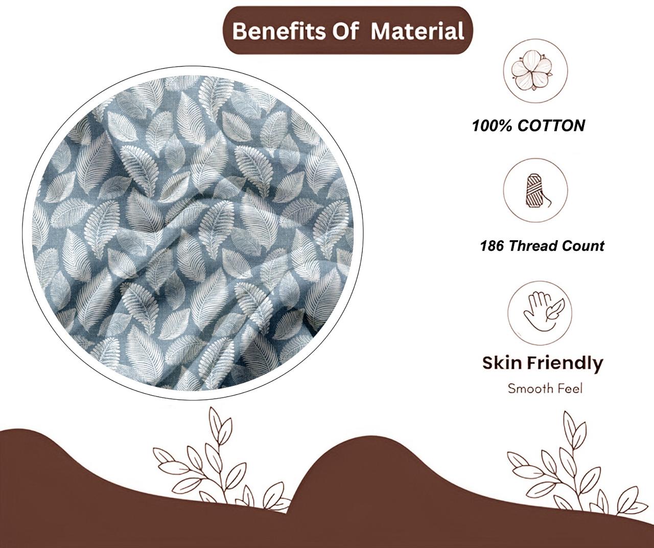 Glorious Grey | 186 TC | King Size Bedsheet