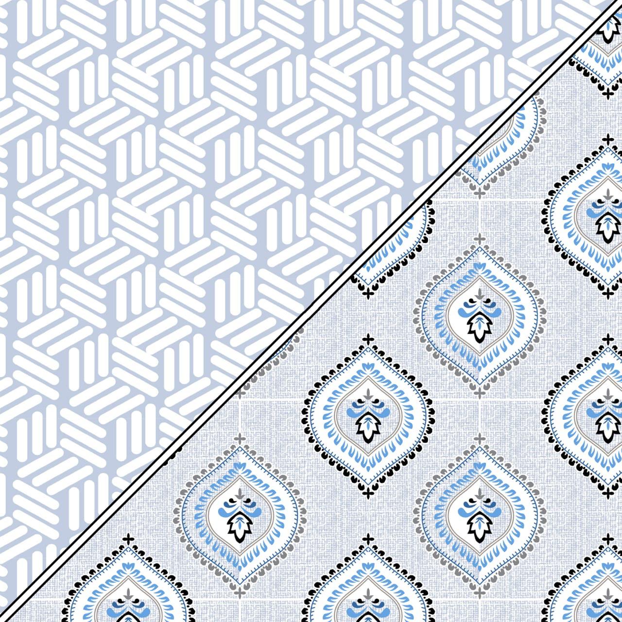 Soft & Beautiful Reversible AC Dohar | Double Bed | 100% Cotton | Blue
