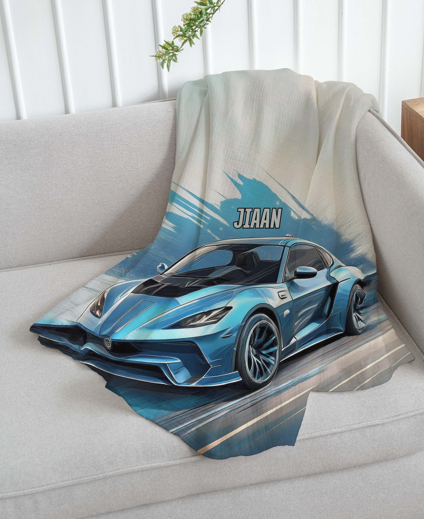 Racing Car Sports Theme Blanket