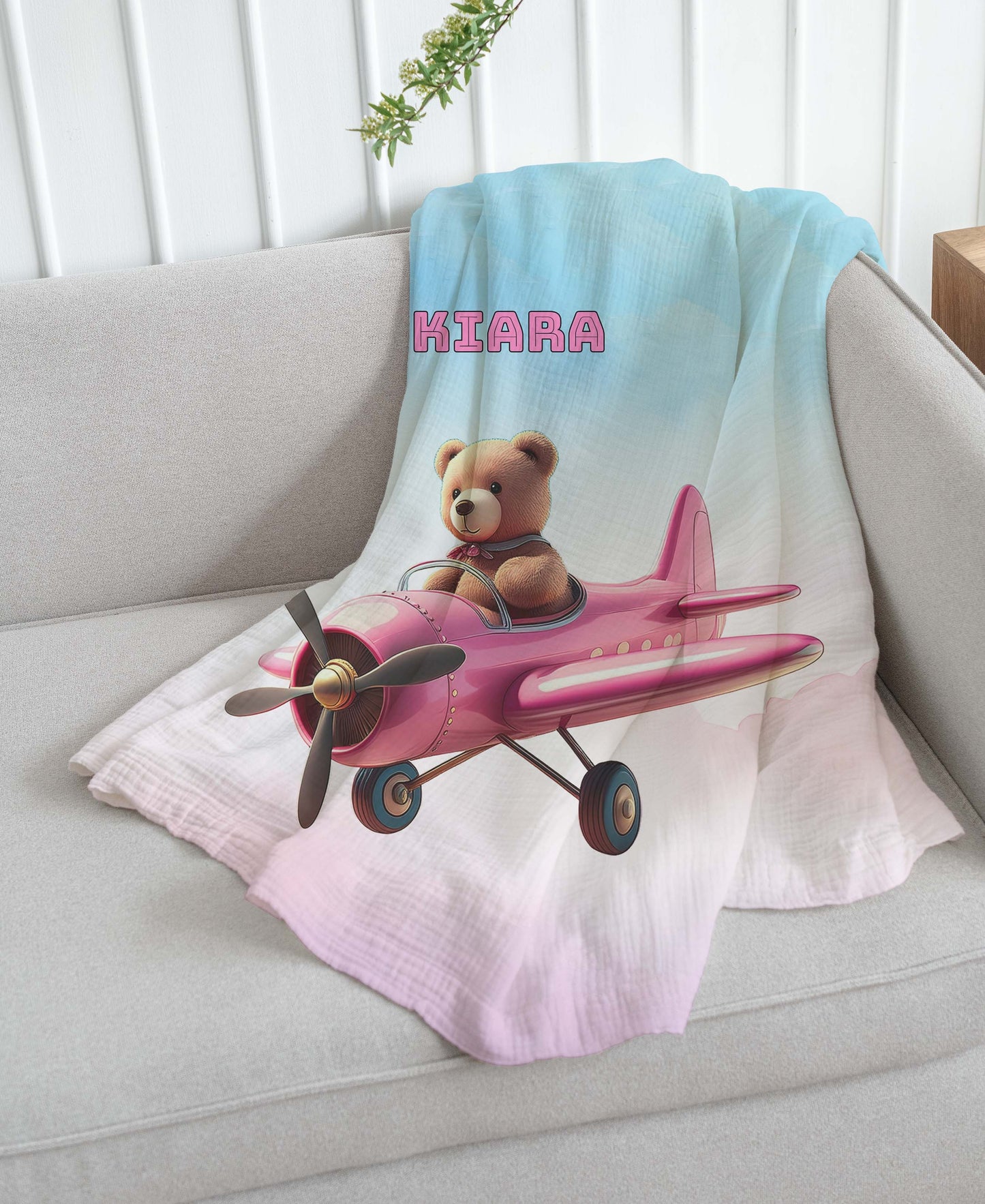 Cute Aeroplane Theme Blanket