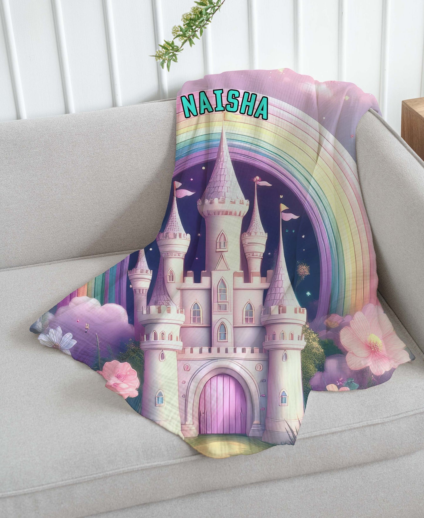 Rainbow Castle Theme Blanket