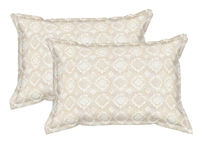 Elegant Reversible Cream & White 100% Cotton King Size Bedsheet.