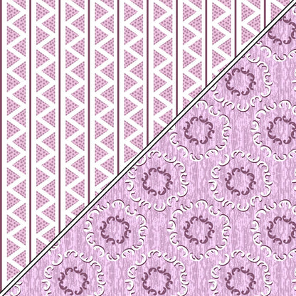 Purple Zigzag & Elegant Pattern  Reversible AC Dohar | Double Bed | 100% Cotton