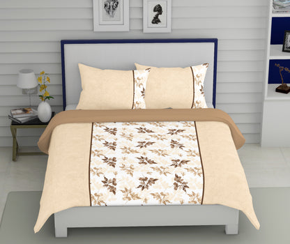 Cream Geometry Print | 186 TC  | Queen size