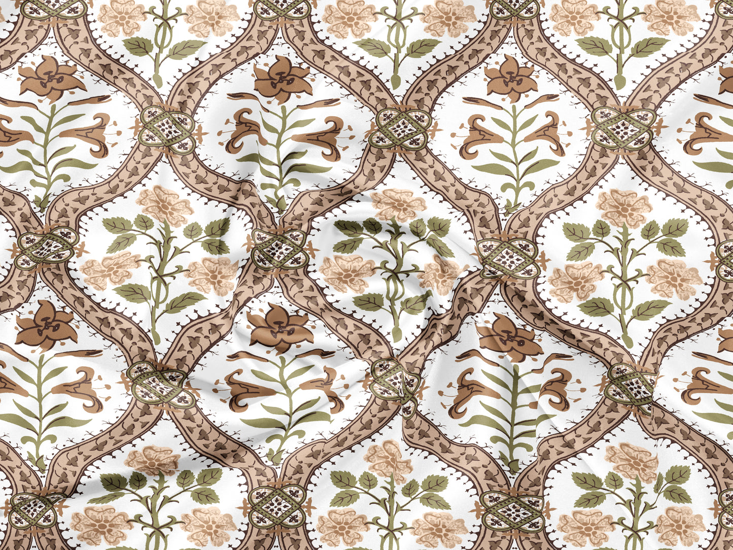 Sand Block Print | 186 TC | Queen size