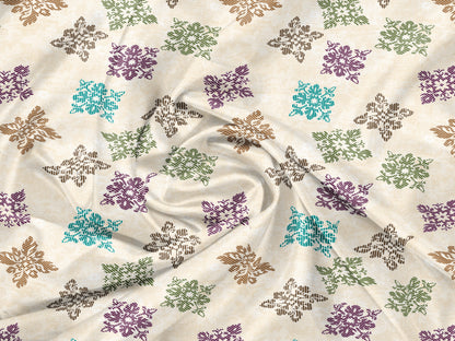 Lemon Square Floret | 186 TC | Double Size Bedsheet