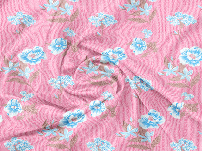Pink Blossoms | 144 TC | Double Size Bedsheet