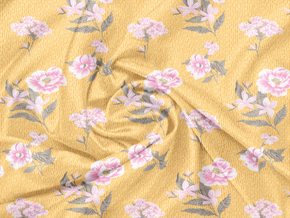 Yellow Blossoms | 144 TC | Double Size Bedsheet