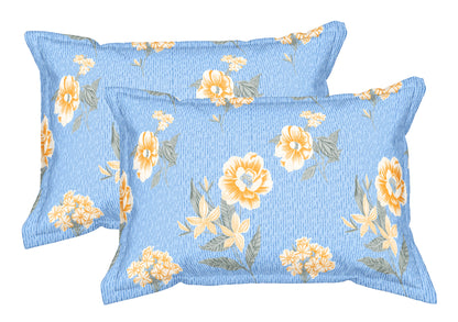 Blue Blossoms | 144 TC | Double Size Bedsheet