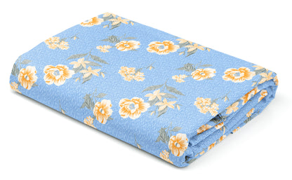 Blue Blossoms | 144 TC | Double Size Bedsheet