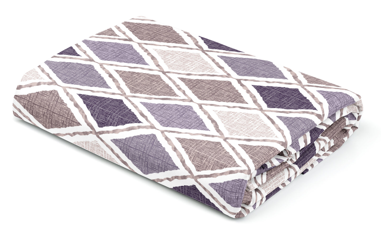 Purple Plaid | 186 TC | King Size Bedsheet