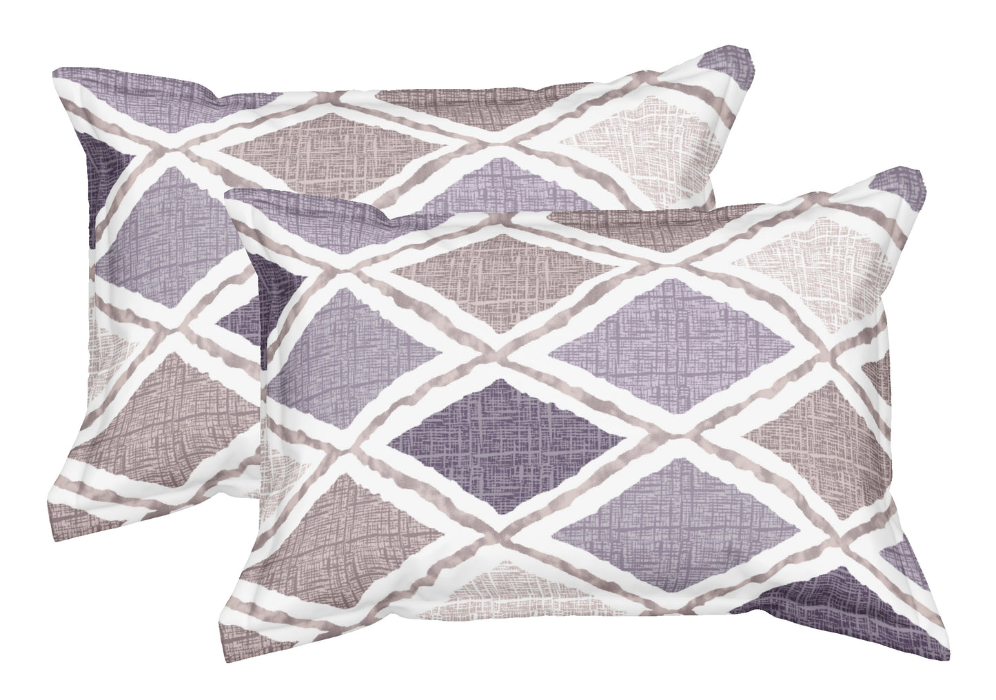 Purple Plaid | 186 TC | King Size Bedsheet