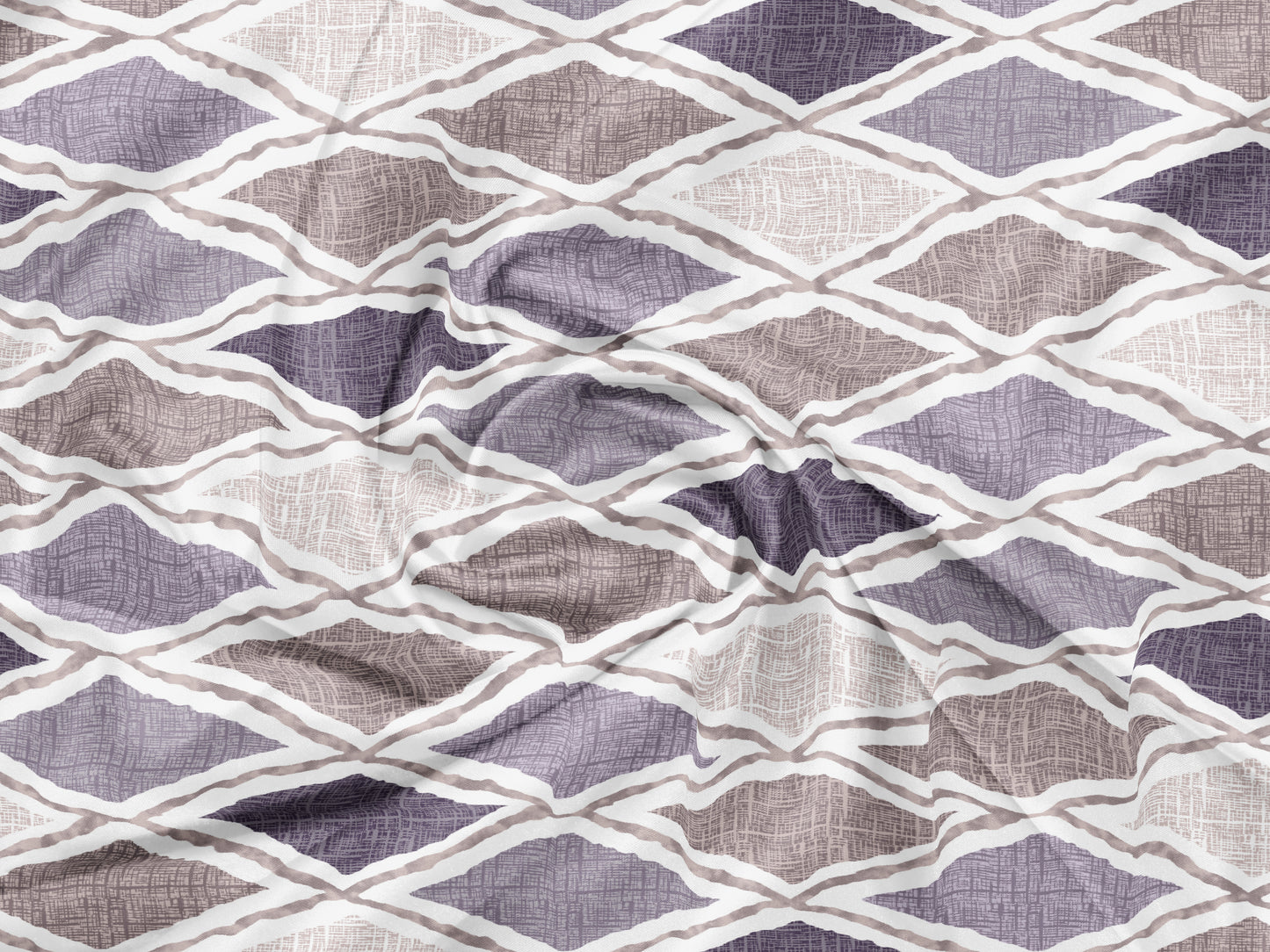 Purple Plaid | 186 TC | King Size Bedsheet