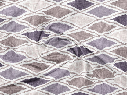 Purple Plaid | 186 TC | King Size Bedsheet