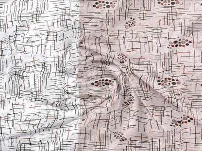 Pestal Pink Wave Dual Color | 186 TC | King Size Bedsheet