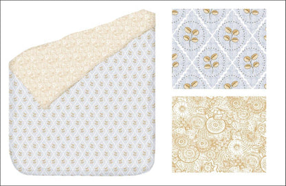 Leaves & Flower Pattern 100% Cotton Reversible AC Dohar | Single Bed