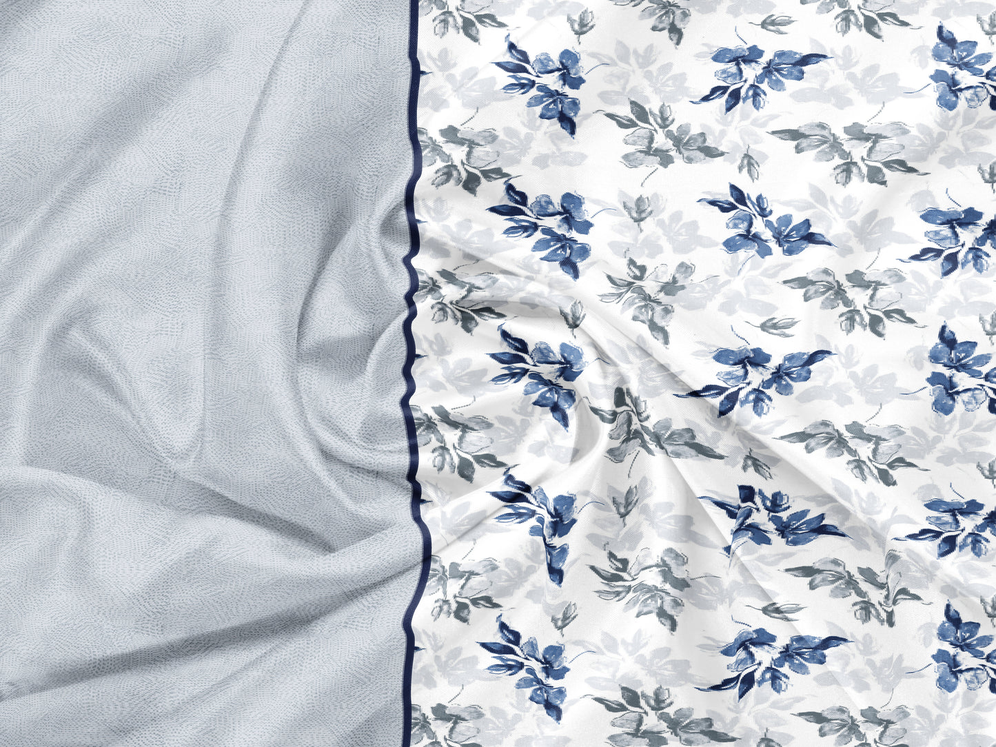 Blue Geometry Print | 186 TC | Queen size