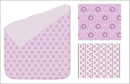 Purple Zigzag & Elegant Pattern  Reversible AC Dohar | Double Bed | 100% Cotton