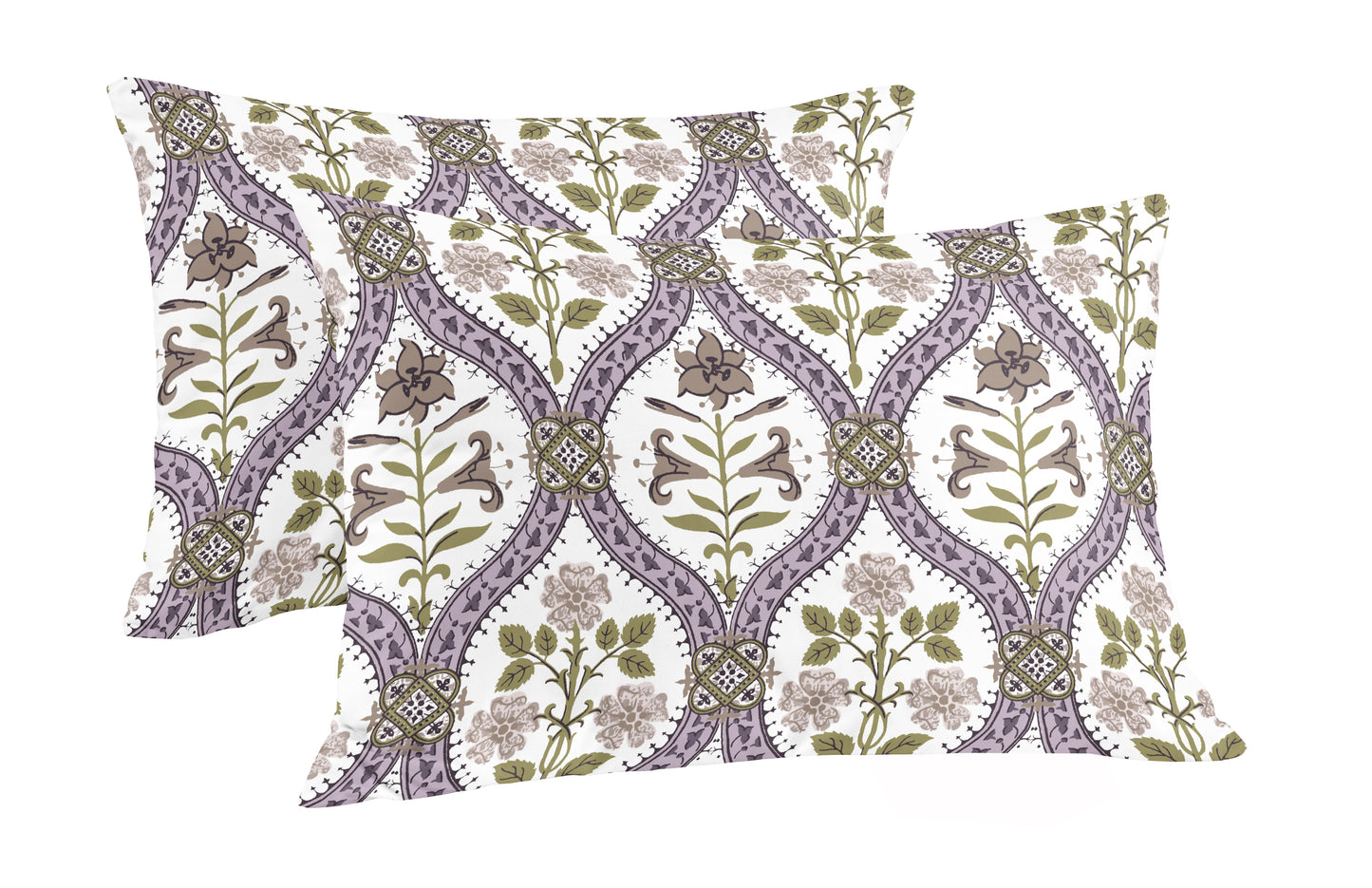 Purple Block Print | 186 TC | Queen size
