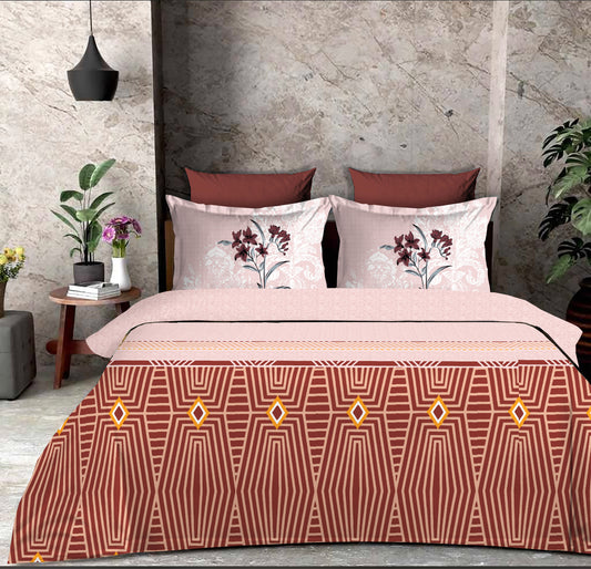 Wave Plain Mix & Match Dual Color | 210 TC | King Bedsheet