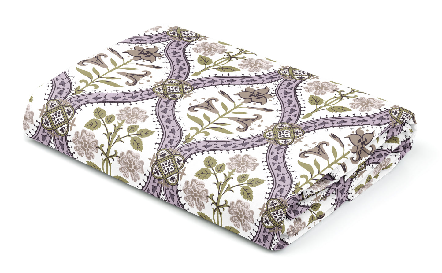 Purple Block Print | 186 TC | Queen size