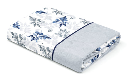 Blue Geometry Print | 186 TC | Queen size