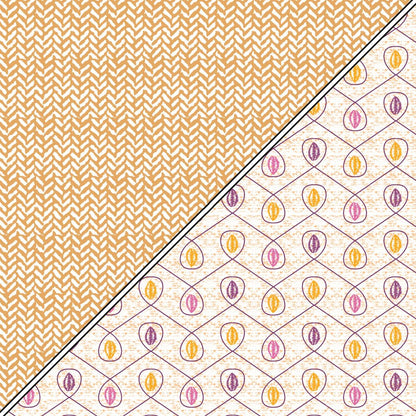 Yellow & Pink Loop & String Pattern Reversible AC Dohar | Double Bed | 100% Cotton